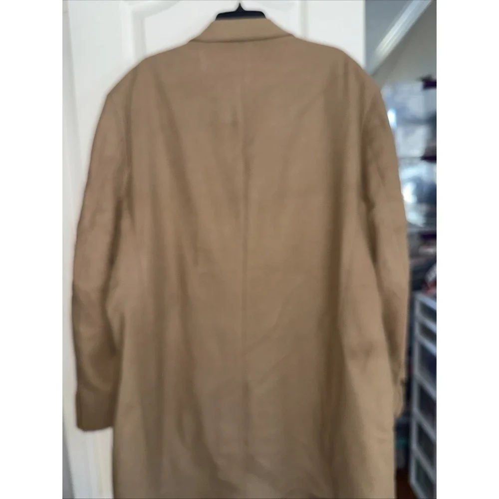 Ralph Lauren Mens Overcoat  Camel fully lined 3 button Italian Wool Fabric. 5513